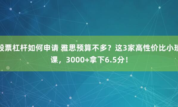 股票杠杆如何申请 雅思预算不多？这3家高性价比小班课，3000+拿下6.5分！